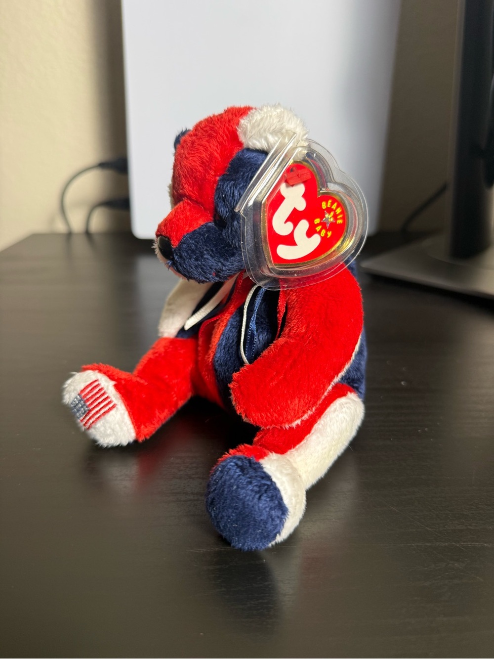 TY Beanie Baby Patriotic Red, White & Blue Bear Plush